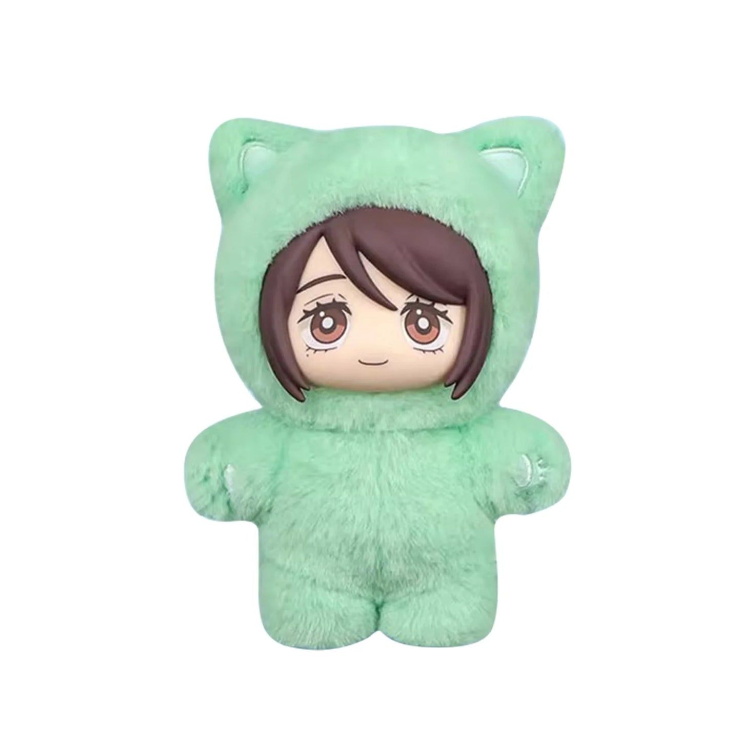 Miniso Top Toy Jujutsu Kaisen Cat Ear Plushie Series Keychains Sealed Case (6 Blind Box)