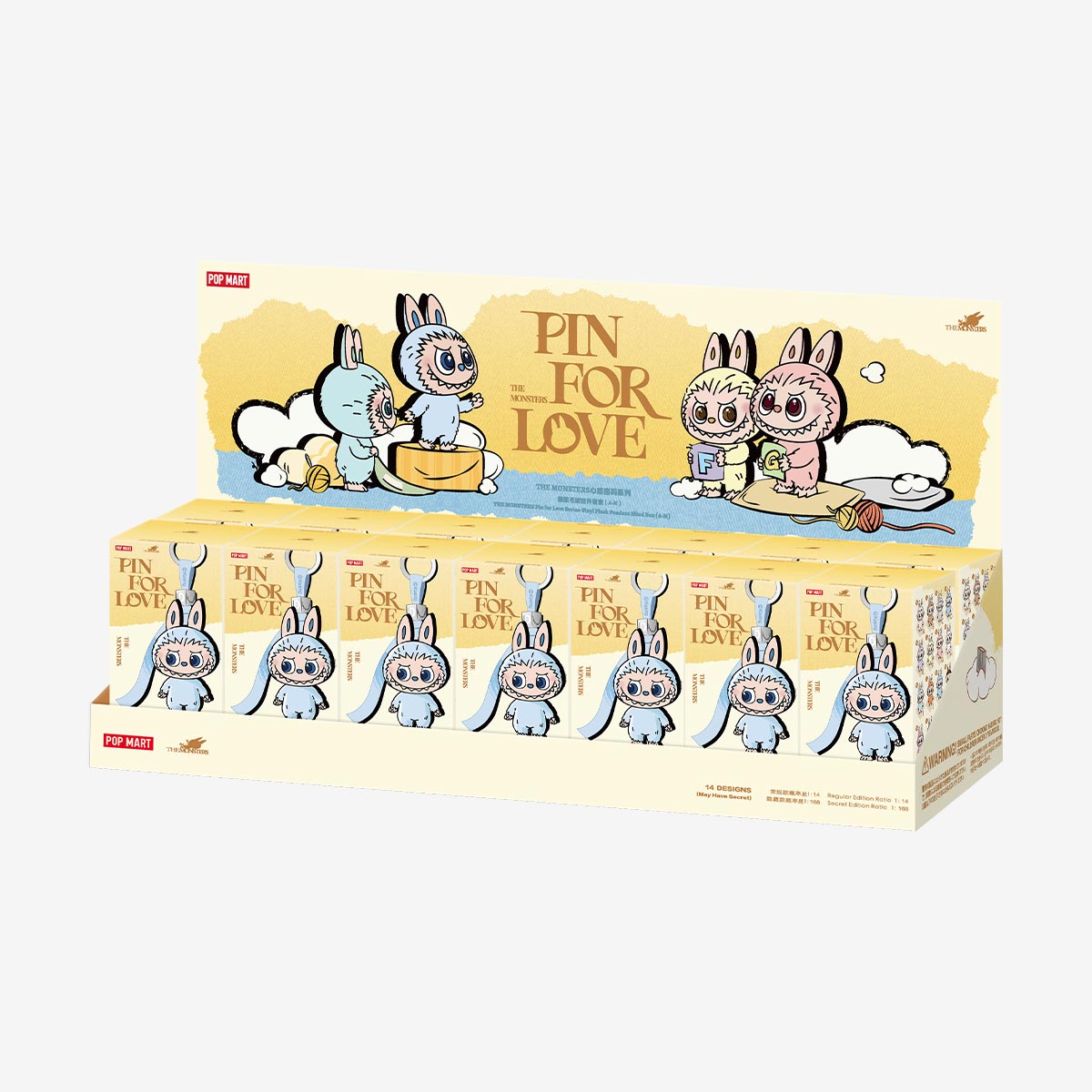 THE MONSTERS Pin for Love Series-Vinyl Plush Pendant Blind Box (A-M)