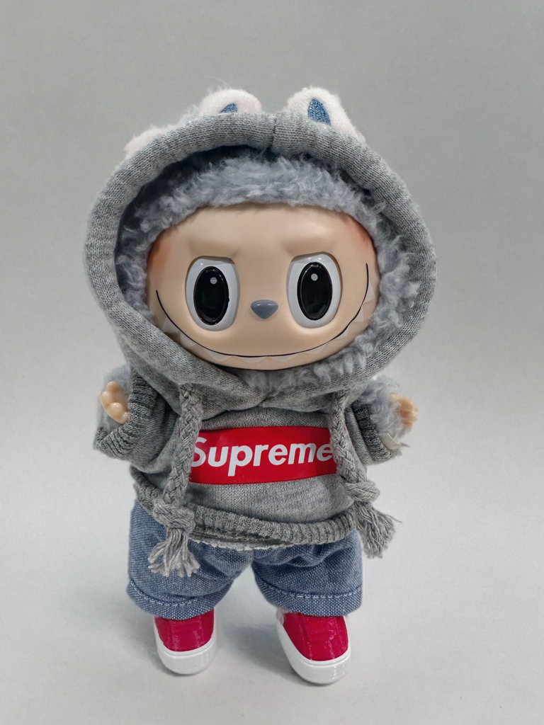Inspired by Supreme Box Logo Hooded Heather Grey Sweatshirt