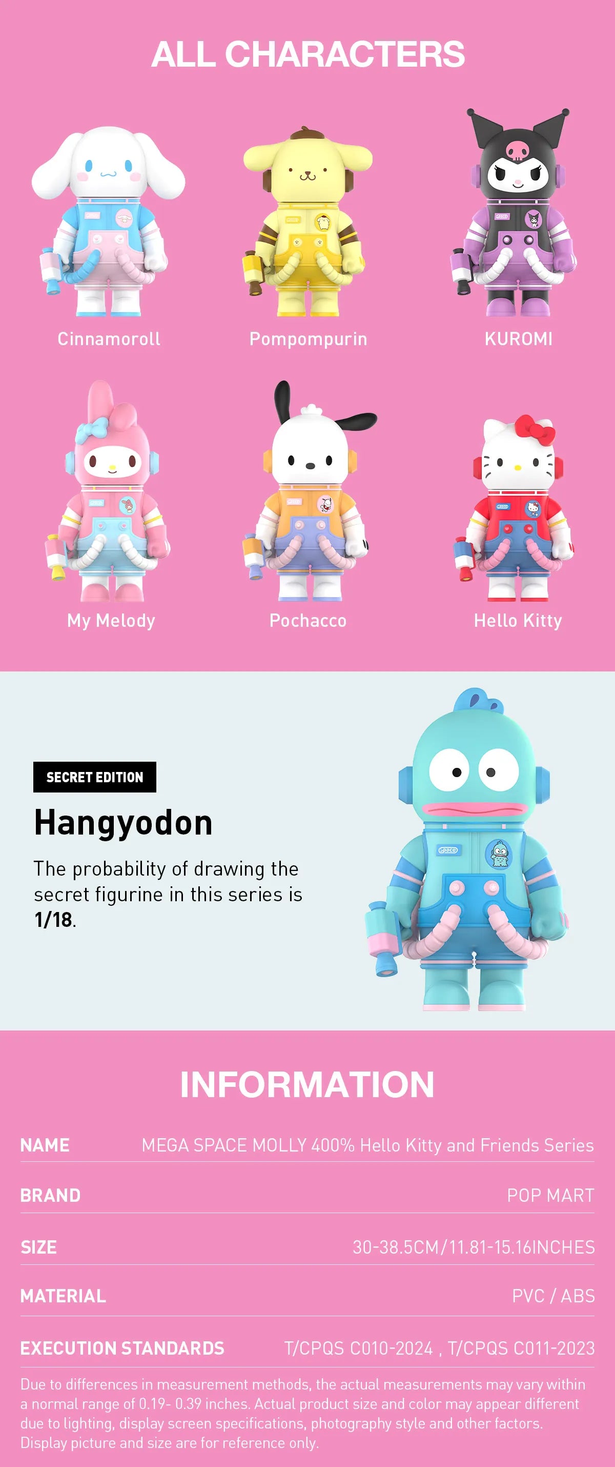 MEGA SPACE MOLLY 400% Hello Kitty and Friends Series