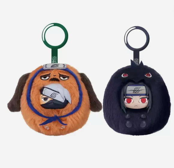 TOP TOY Naruto Beast Party Puffy Plush Keychains Blind Box New