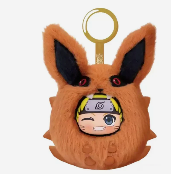 TOP TOY Naruto Beast Party Puffy Plush Keychains Blind Box New