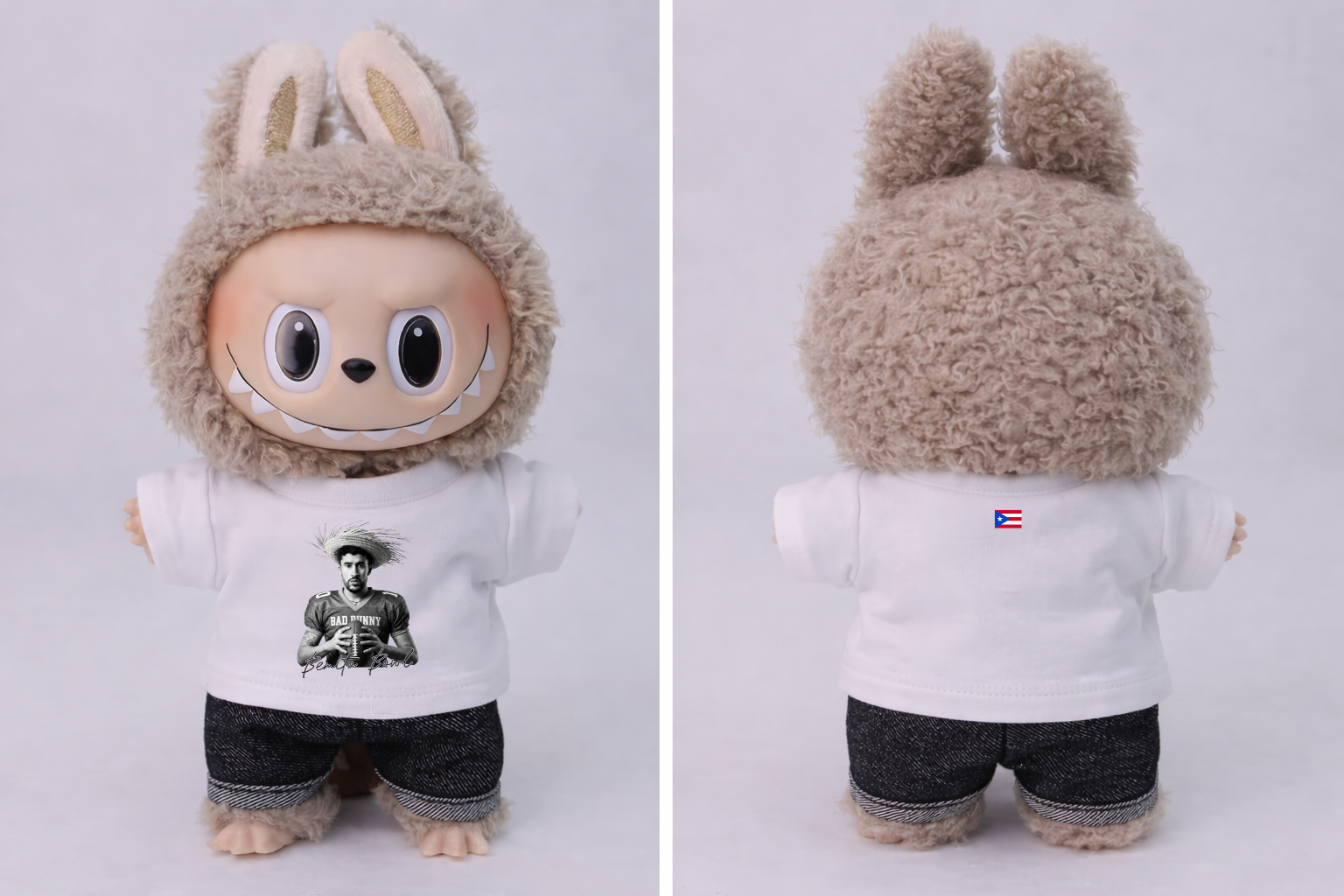 Bad Bunny Superbowl 60 T-Shirt for Labubu - Created by ZOZO & CO DESIG ...